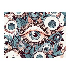 Eyes Pattern Two Sides Premium Plush Fleece Blanket (mini) by Valentinaart