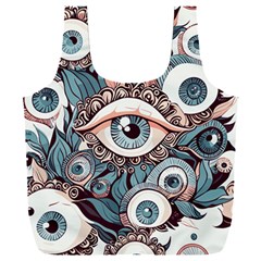 Eyes Pattern Full Print Recycle Bag (xxl) by Valentinaart