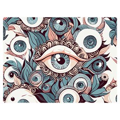 Eyes Pattern Two Sides Premium Plush Fleece Blanket (extra Small) by Valentinaart