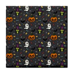 Halloween Pattern Bat Tile Coaster by Bangk1t