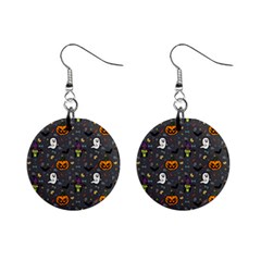 Halloween Pattern Bat Mini Button Earrings by Bangk1t