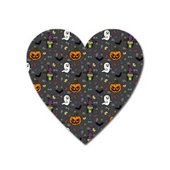 Halloween Pattern Bat Heart Magnet by Bangk1t