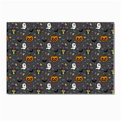 Halloween Pattern Bat Postcard 4 x 6  (pkg Of 10) by Bangk1t