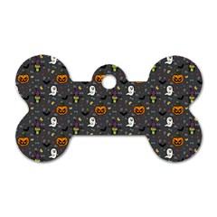 Halloween Pattern Bat Dog Tag Bone (one Side) by Bangk1t