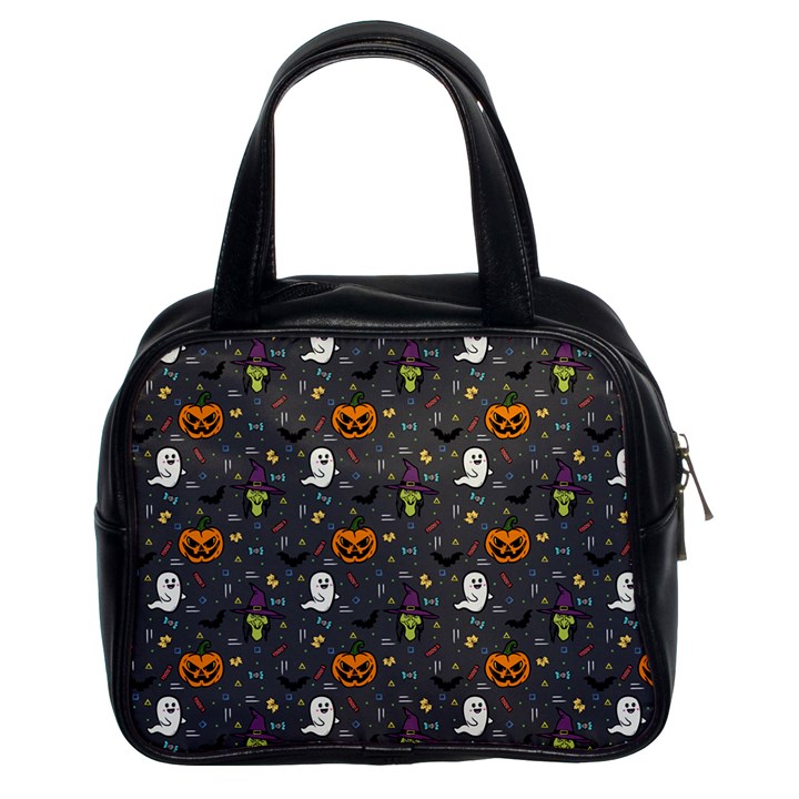 Halloween Pattern Bat Classic Handbag (Two Sides)