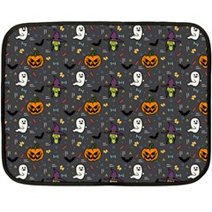 Halloween Pattern Bat Fleece Blanket (mini) by Bangk1t