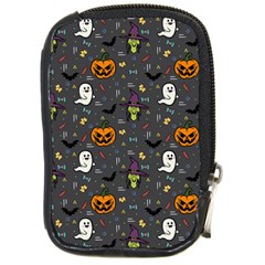 Halloween Pattern Bat Compact Camera Leather Case by Bangk1t