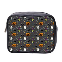 Halloween Pattern Bat Mini Toiletries Bag (two Sides)