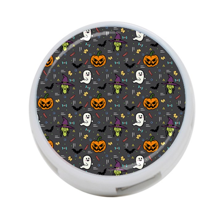 Halloween Pattern Bat 4-Port USB Hub (One Side)