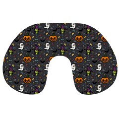 Halloween Pattern Bat Travel Neck Pillow by Bangk1t