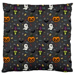 Halloween Pattern Bat Standard Premium Plush Fleece Cushion Case (one Side)