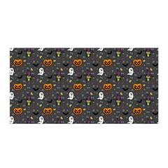 Halloween Pattern Bat Satin Wrap 35  X 70  by Bangk1t