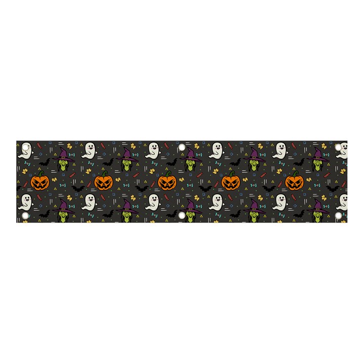 Halloween Pattern Bat Banner and Sign 4  x 1 