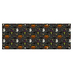 Halloween Pattern Bat Banner And Sign 8  X 3  by Bangk1t