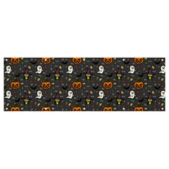 Halloween Pattern Bat Banner And Sign 12  X 4  by Bangk1t