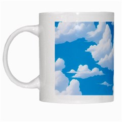 Sky Clouds Blue Cartoon Animated White Mug by Bangk1t