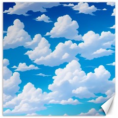 Sky Clouds Blue Cartoon Animated Canvas 12  X 12  by Bangk1t