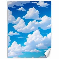 Sky Clouds Blue Cartoon Animated Canvas 12  X 16  by Bangk1t