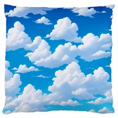 Sky Clouds Blue Cartoon Animated Standard Premium Plush Fleece Cushion Case (two Sides) by Bangk1t