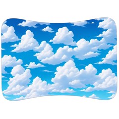 Sky Clouds Blue Cartoon Animated Velour Seat Head Rest Cushion by Bangk1t