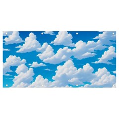 Sky Clouds Blue Cartoon Animated Banner And Sign 8  X 4  by Bangk1t