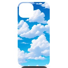 Sky Clouds Blue Cartoon Animated Iphone 14 Black Uv Print Case by Bangk1t