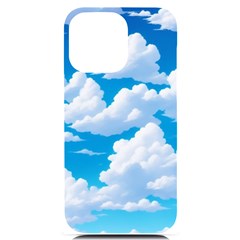 Sky Clouds Blue Cartoon Animated Iphone 14 Pro Max Black Uv Print Case by Bangk1t