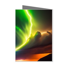 Lake Storm Neon Nature Mini Greeting Cards (pkg Of 8) by Bangk1t