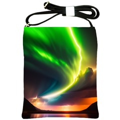 Lake Storm Neon Nature Shoulder Sling Bag by Bangk1t