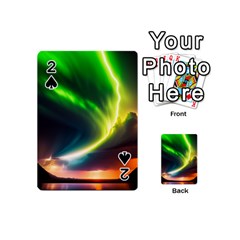 Lake Storm Neon Nature Playing Cards 54 Designs (mini) by Bangk1t