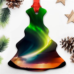 Lake Storm Neon Nature Ornament (christmas Tree) 