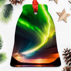 Lake Storm Neon Nature Bell Ornament (two Sides) by Bangk1t