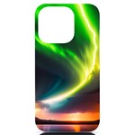 Lake Storm Neon Nature iPhone 14 Pro Black UV Print Case Front