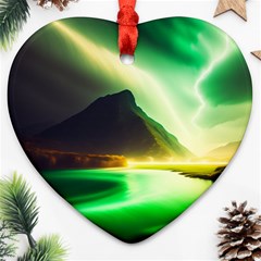 Aurora Lake Neon Colorful Ornament (heart)