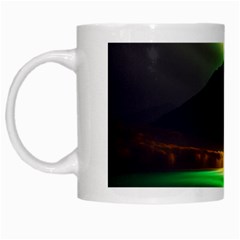 Aurora Lake Neon Colorful White Mug by Bangk1t