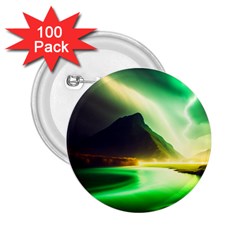 Aurora Lake Neon Colorful 2 25  Buttons (100 Pack)  by Bangk1t