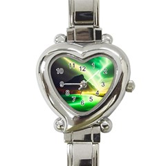 Aurora Lake Neon Colorful Heart Italian Charm Watch by Bangk1t