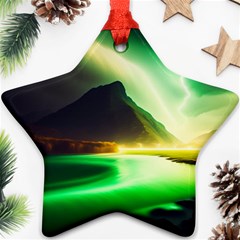 Aurora Lake Neon Colorful Star Ornament (two Sides)