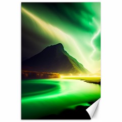 Aurora Lake Neon Colorful Canvas 20  X 30  by Bangk1t