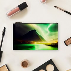 Aurora Lake Neon Colorful Cosmetic Bag (small) by Bangk1t