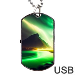 Aurora Lake Neon Colorful Dog Tag Usb Flash (one Side) by Bangk1t