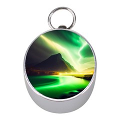 Aurora Lake Neon Colorful Mini Silver Compasses by Bangk1t