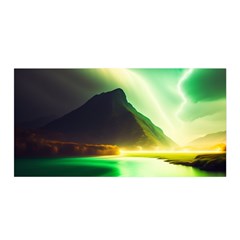 Aurora Lake Neon Colorful Satin Wrap 35  X 70  by Bangk1t