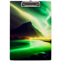 Aurora Lake Neon Colorful A4 Acrylic Clipboard by Bangk1t