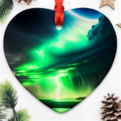 Lake Storm Neon Ornament (heart)