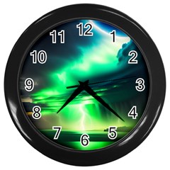 Lake Storm Neon Wall Clock (black) by Bangk1t