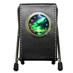 Lake Storm Neon Pen Holder Desk Clock by Bangk1t