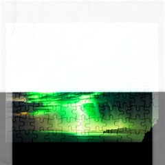 Lake Storm Neon Rectangular Jigsaw Puzzl by Bangk1t