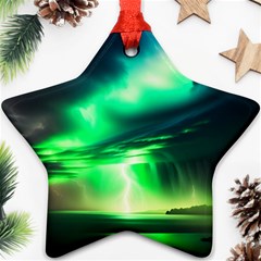 Lake Storm Neon Star Ornament (two Sides)