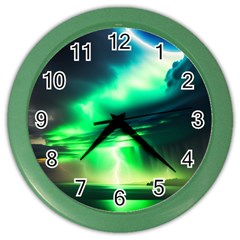 Lake Storm Neon Color Wall Clock by Bangk1t